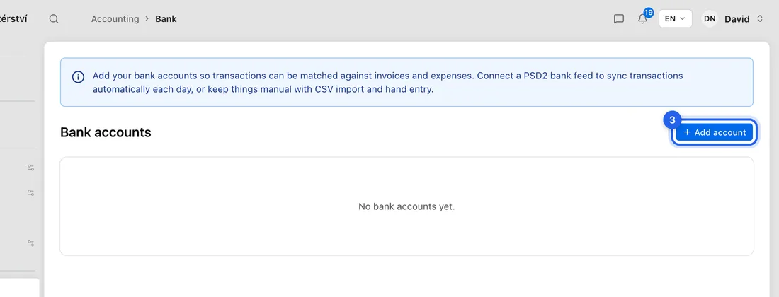 Click Add account.