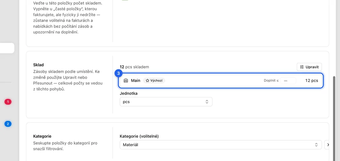 Do pole Doplnit ≤ u daného umístění napište hranici, např. 10.