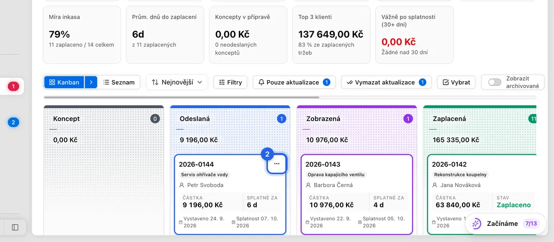Nebo najeďte myší na kartu a klikněte na tlačítko ⋯ v jejím rohu. Otevře podobnou nabídku.