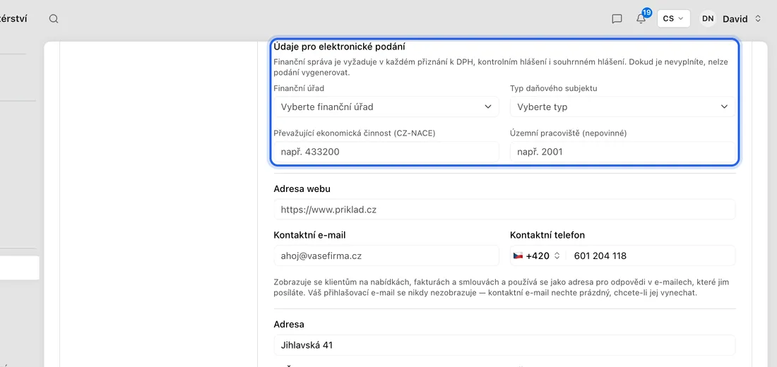 Podáváte přiznání k DPH z aplikace?